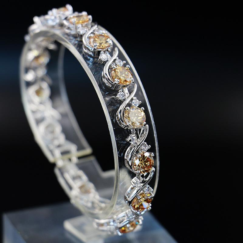 Šviežių slyvų žiedų cirkonio apyrankė moterims Kūrybinga cirkonio universali apyrankė Daugiaspalvė