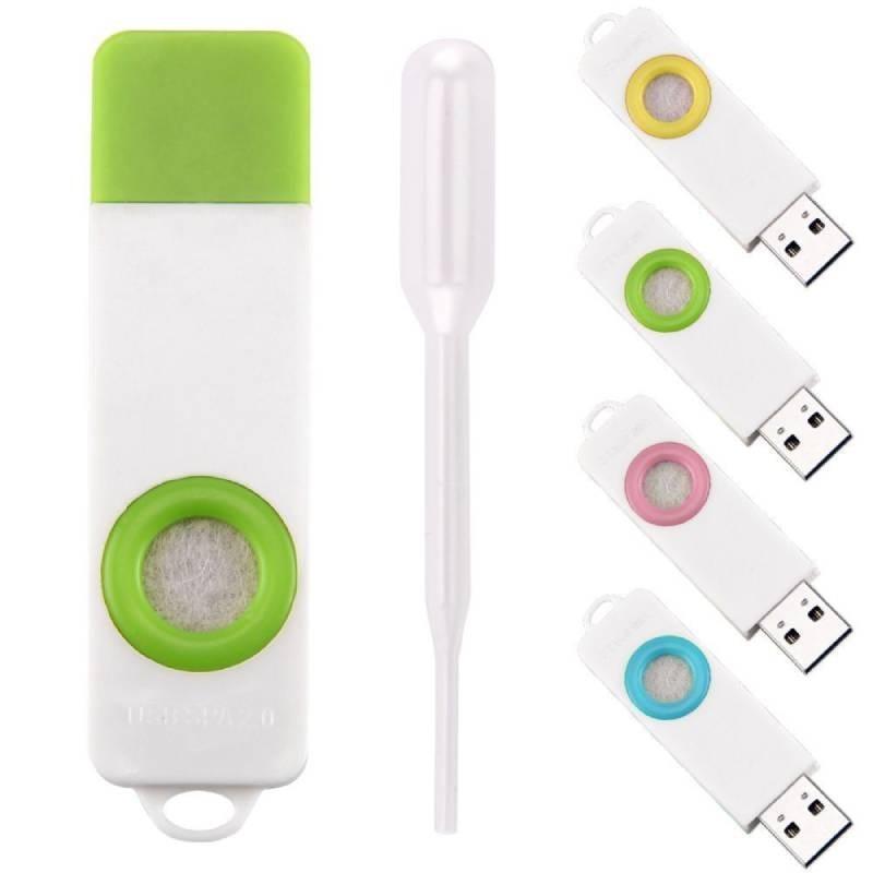 Premium Usb Scent Diffuser Car Air Freshener Mini Aromatherapy Gift White Gold