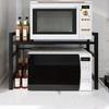 Retractable Microwave Stand Adjustable Seasoning Shelf Oven Storage Shelf  Seasoning Storage