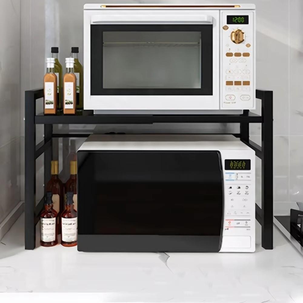 Retractable Microwave Stand Adjustable Seasoning Shelf Oven Storage Shelf Seasoning Storage