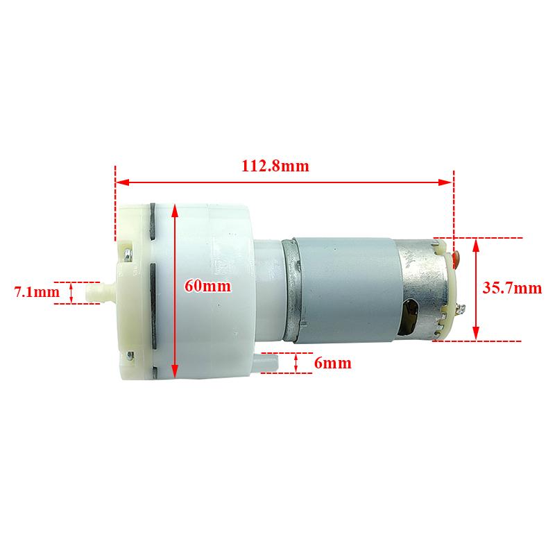 WP36C DC 12V 10L/M -60KPa Large Flow Mini 555 Motor Vacuum Air Pump Negative Pressure Suction Diaphragm Pump DIY Packer Inflator