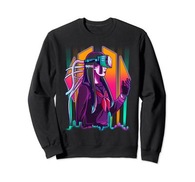 VR Virtual Reality Vaporwave Retro Pastel Goth Otaku Anime Sweatshirt