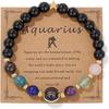 Birthday Stone Zodiac Bracelet, Men's and Women's Handmade Bracelet, Hot Selling Crystal Jewelry