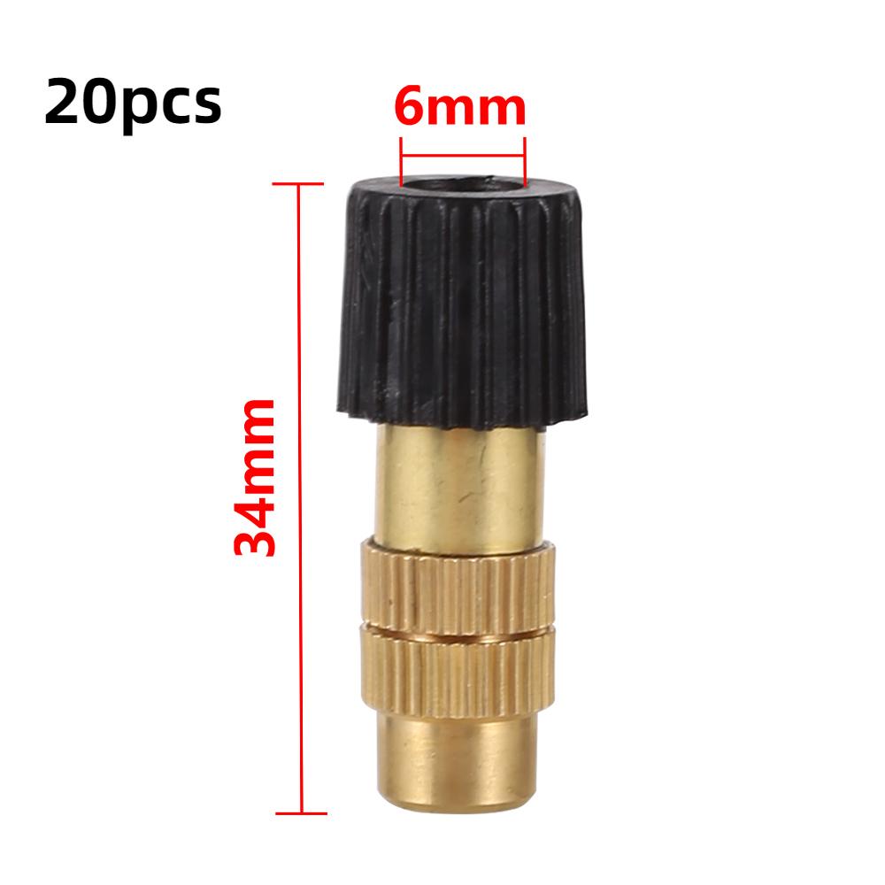 20 шт. Латунные форсунки-распылители Система наружного охлаждения туманом Садовое орошение Полив Регулируемые садовые микро-дождеватели
