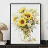 Sunflower Full Round Drill Diamond Painting Kit DIY Sparkle Art Canvas for Adults Relaxing Craft and Home Decoration Gift Idea Set
