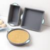 Silicone Baking Set with Non-Stick Heat-Resistant Oven-Safe Cake Molds and Wavy Rectangular Tray- Dishwasher Safe, Even Heat Distribution