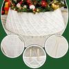 Knitted Christmas Tree Skirt & Apron for Holiday Decor