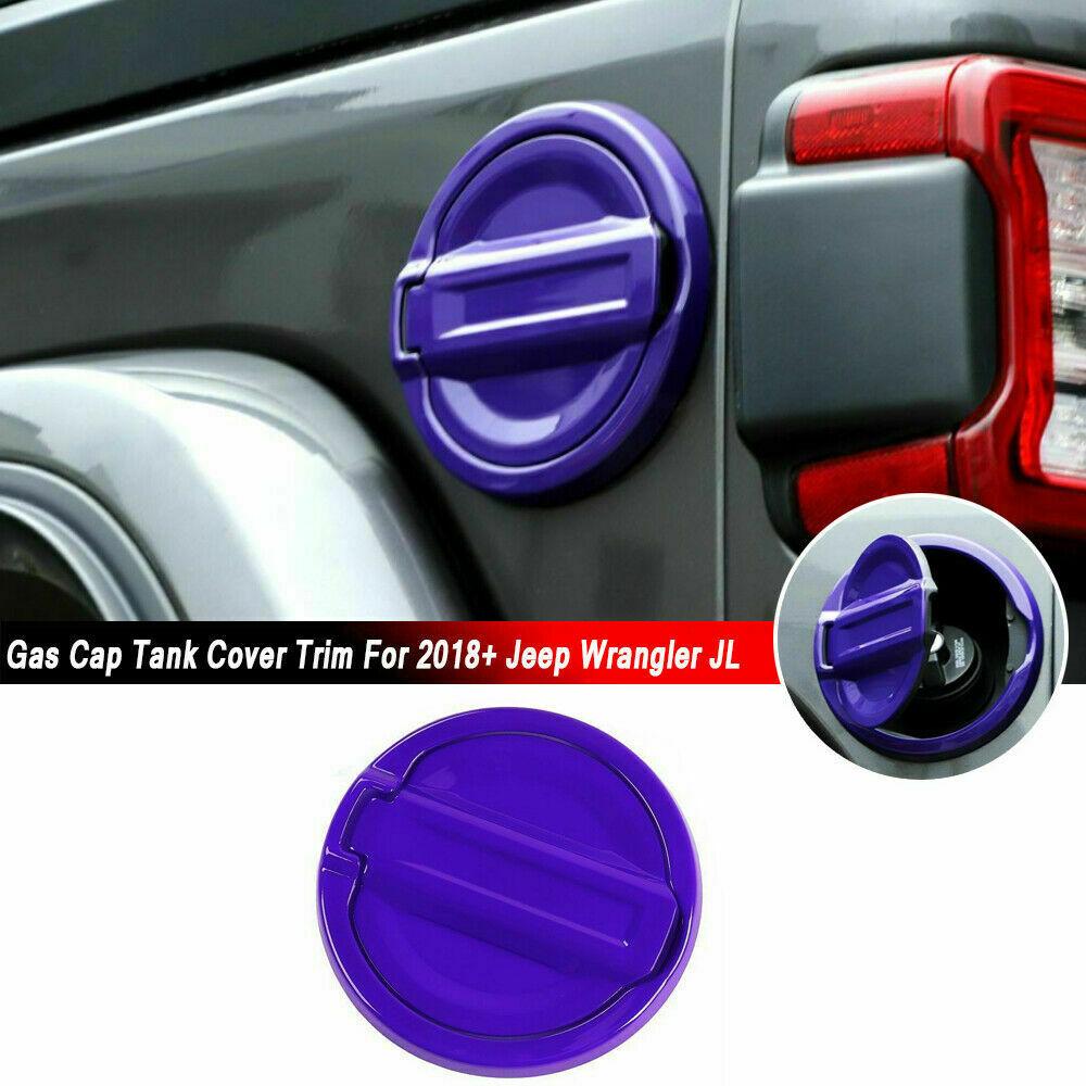 Fuel Door Tank Filler Lid Gas Cap Cover Trim For Jeep Wrangler JL 2018+ Purple
