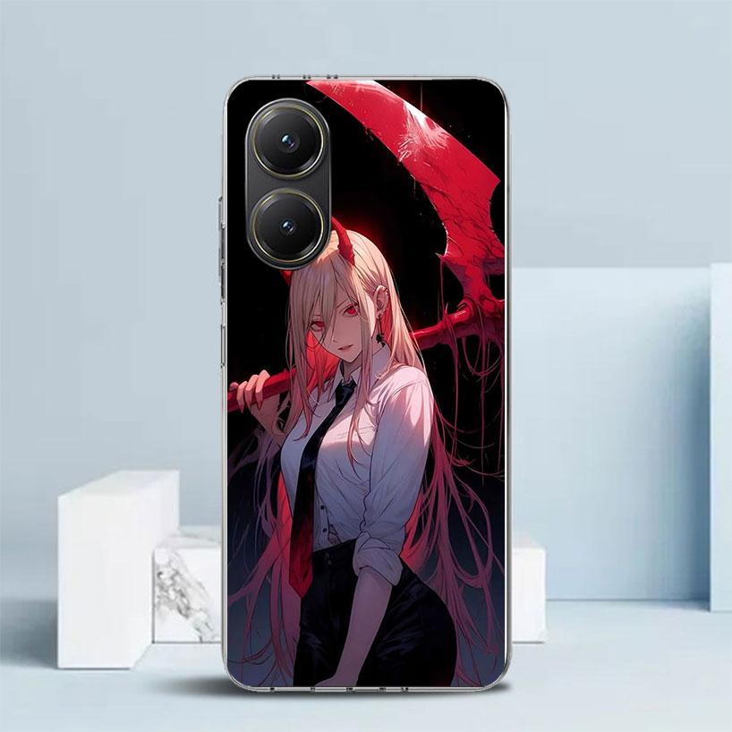 C-Chainsaw Mans Power Phone Case For Xiaomi Poco F7 Ultra X5 X6 X7 Pro M7 Redmi 15C 15 13C 13 12C 12 10C 10 10A 9 9C 9A 9T Cover