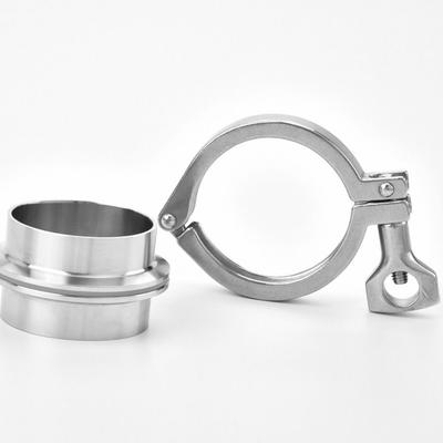 Verstellbare Tri-Clamp-Ferrule Edelstahl Silikondichtung Sanitär-Schweißferrule Zubehör Hohe Qualität Rohr-Schweißferrule