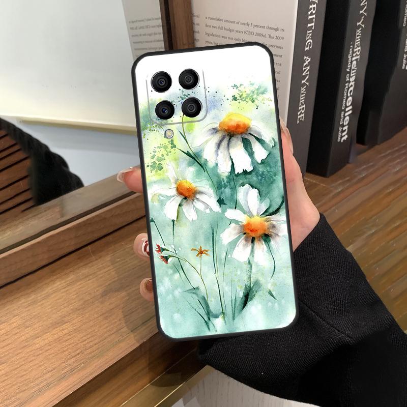 Daisy Watercolor Case For Samsung Galaxy M56 M06 M16 M36 M52 M32 M12 M54 M34 M14 M35 M55 M15 M11 M31 M13 M53