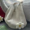 Large Capacity Woven Tote Bag Women's Exquisite Flower Knitted Oblique Span Bag Seaside Leisure Vacation Beach Bag