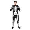 Halloween Men Skeleton Jumpsuit Costume Luminous Skull Skin Full Body Tights Suit