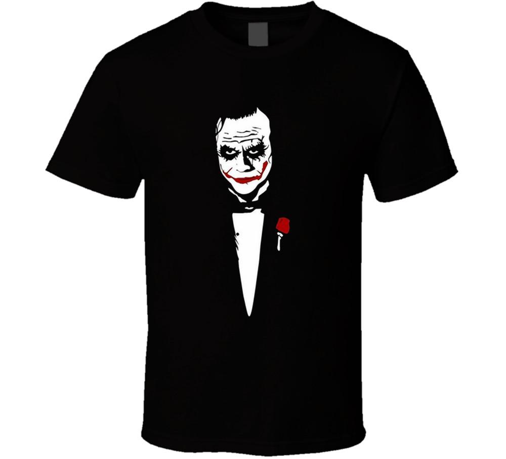 Джокер Хит Леджер Крестный отец Темный рыцарь Фильм Смешная футболка Футболка Подарок Новый S