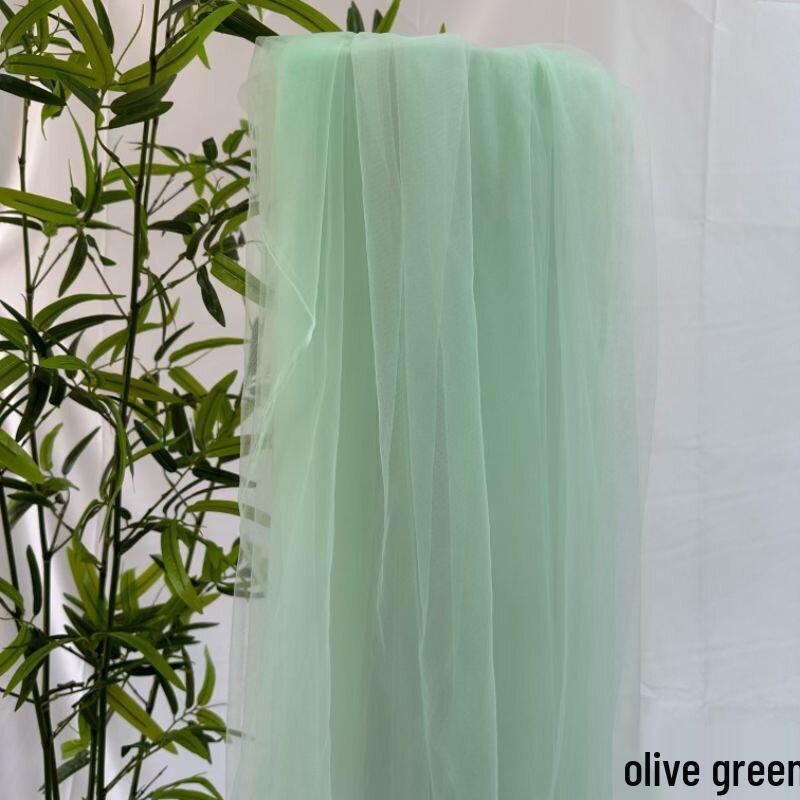 Spring-Themed Green Gauze Curtain for Kindergarten and Outdoor Wedding Decorations