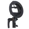 Flash Bracket for Bowens Mount Plastic Metal Round Head Flash Holder Bracket for Godox S2 V1 V860II TT350 AD400Pro