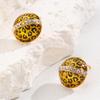 Geometric Simplicity Luxury Maillard Glazed Leopard Print Earrings For Women