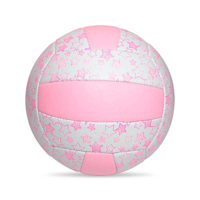 PVC Soft Volleyball - Size 5, Machine-Sewn for School Competition and Training