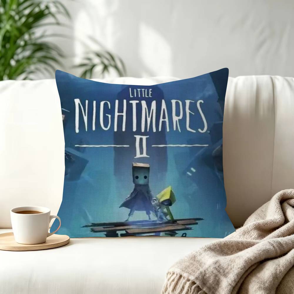 Little NNightmares Decorative Polyester Throw Pillow Cover Square Suitable for Home Office Coffee Shop Decor