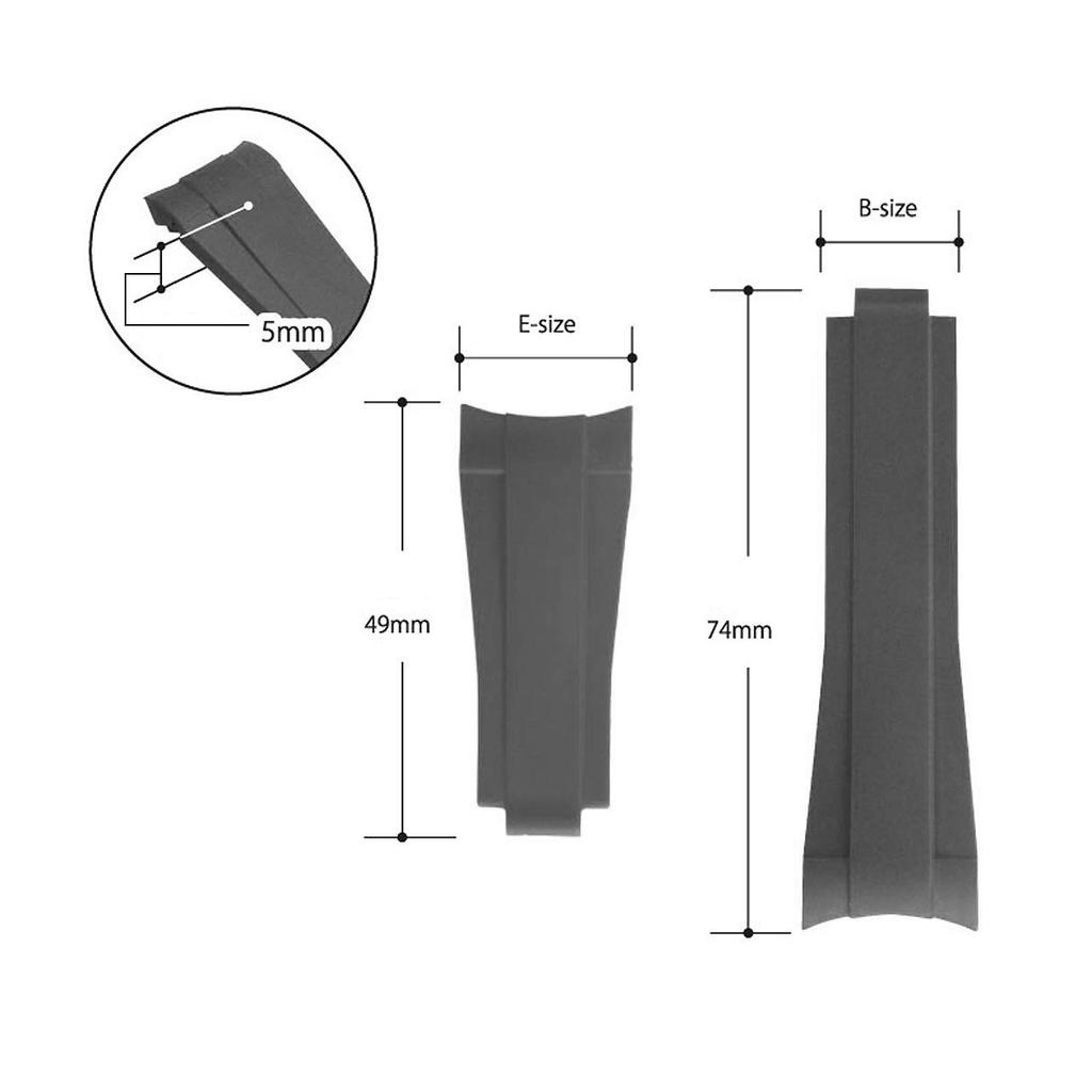 CASSIS TYPE RLX RUBBER 002 20mm Blue Rubber Watch Strap for Fully Includes Replacement U6000002065020 Rolex, Waterproof, Tool,