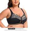 Wireless Oversized Lace Full Cup Bra, Plus Size Large Bust Comfortable Everyday Lingerie for Women