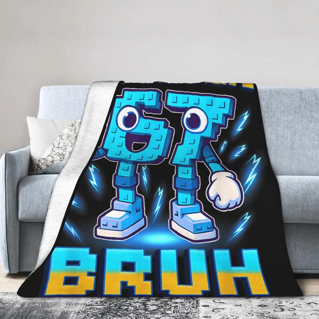 Steal a Brainrot Six Seven Italian Meme Gaming 67 Blanket Soft Warm Throw Blanket Winter Child Outdoor Pattern Bedspread