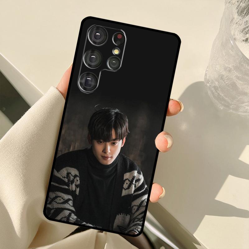 Cha Eun Woo Korean Actor Singer Case For Samsung Galaxy S22 Ultra S21 S20 S24 S25 Ultra S9 S10 Plus S23 FE S25 FE Back Cover