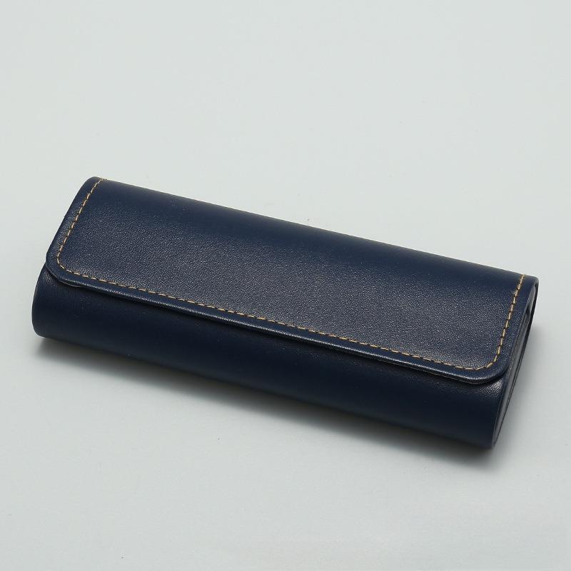 Vintage PU Leather Glasses Case Portable Men Women Glasses Storage Box Anti-Pressure Eyeglasses Bag Accessories