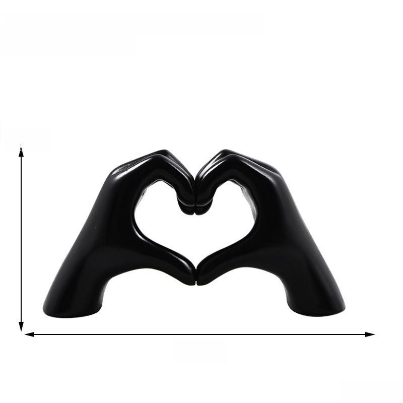 Nordic Minimalist Resin Heart Hand Sculpture For Home Decor Gift For Couples