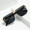 New Vintage Square Sunglasses Women Men Frameless Rectangle Sun Glasses Female Eyewear  for Male Female Eyeglasses