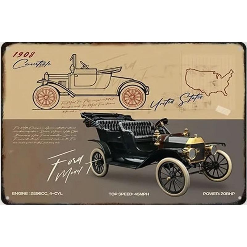 Garage Bar Metal Sign Vintage Wall Decor 20x30cm