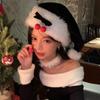 Cherry Plush Christmas Hat Sweet Fur Xmas Cap Cute Santa Claus Hat  Gifts