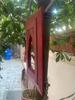 Red Painted Wooden Frame: Indian Jharokha Style, Rustic Wall Decor