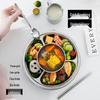 Lijia Stainless Steel Divided Round Dinner Plate