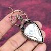 Howlite Gemstone Pendant Copper Wire Wrapped Handmade Pendant Designer Jewelry
