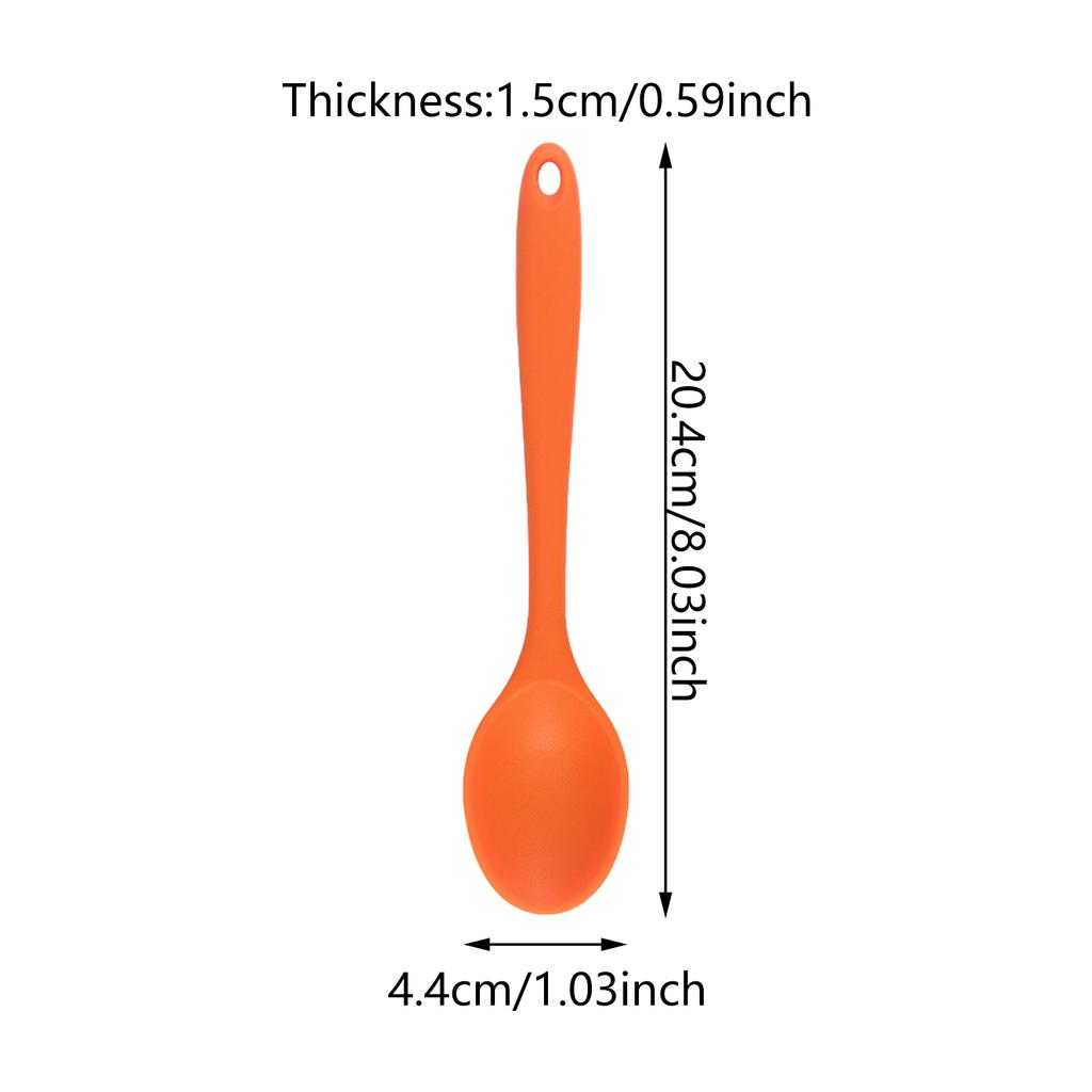 Set of 5 Elegant Soup Spoons Silicone Dinner Spoons Silicone Tablespoons Suitable for Family Meals and Gatherings Use