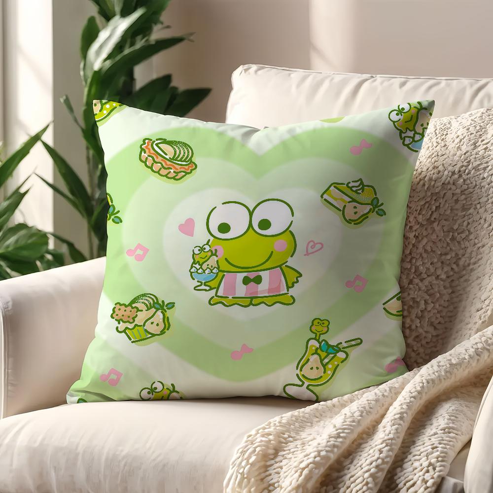 SRO Kero Kero K-Keroppi cushion cover Best Home Office Coffee Pillow Sofa Printing Decoration Room Shop Car Nordic Simplicity