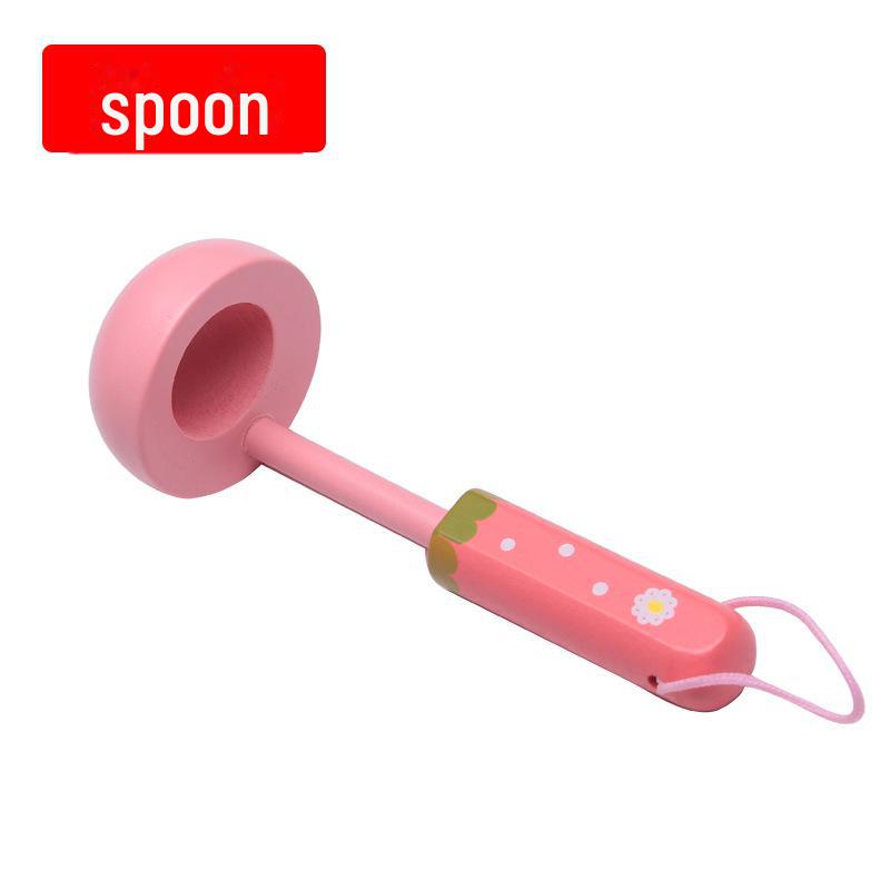 Yiwang Wooden Play Kitchen Toy Set Includes a Frying Pan and Hot Pot for Qieqi Le Cooking Fun.