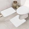 Set 3 pezzi Tappetino da bagno a tinta unita Set Tappeti da bagno con peli soffici Moderno Kit tappetini copriwater rettangolari 50*80 50*40 45*50cm