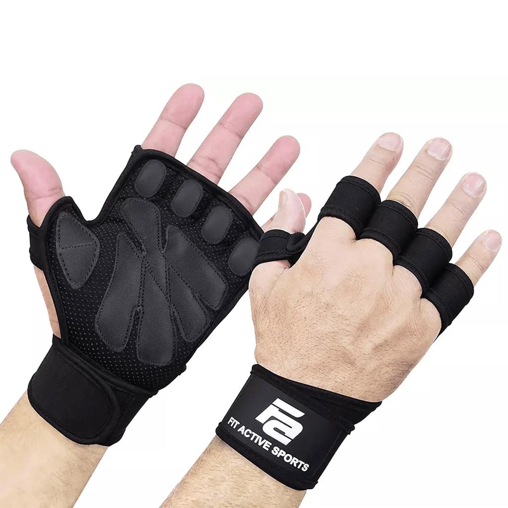 Breathable Weightlifting Gloves with Wrist Strap for Full Palm Protection and Extra Perfect for Cross and Size Built-in Grip, Pull-Ups, Training,
