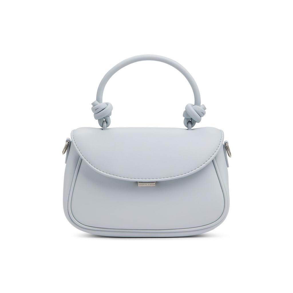 Charles & Keith Small CK Soft Cream Color Knot PU Candy Bag Handheld Crossbody Bag Women bags Sea-Salt-Blue Bubblegum-Pink CK2-50782623