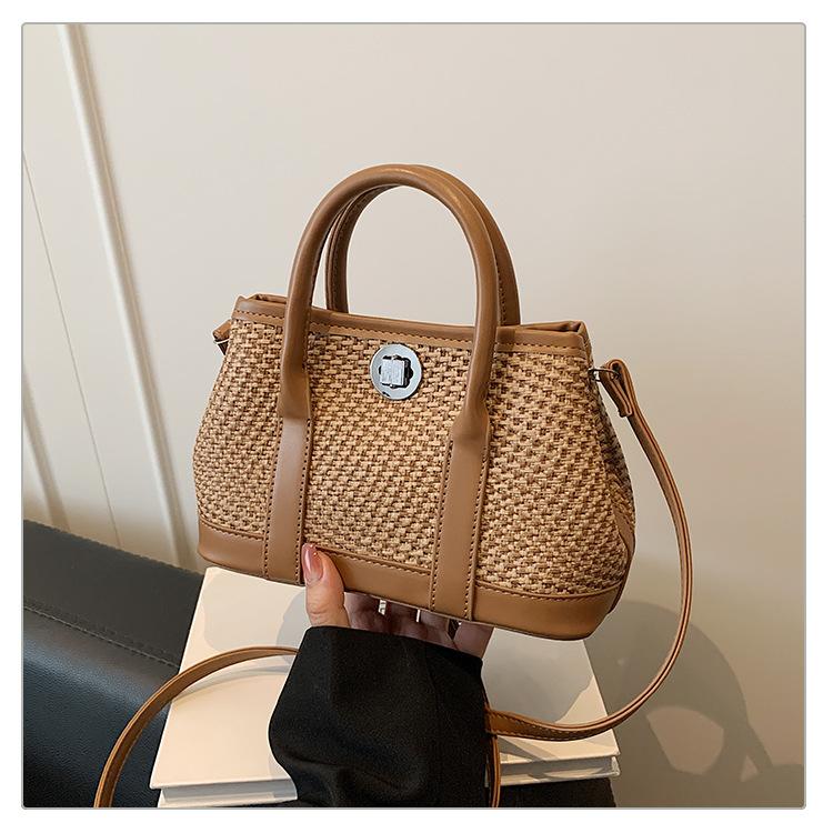 

Премиальная сумка-ведро маленького размера для ношения в руке, женская новая рабочая сумка через плечо, простая универсальная сумка-мессенджер коричневый