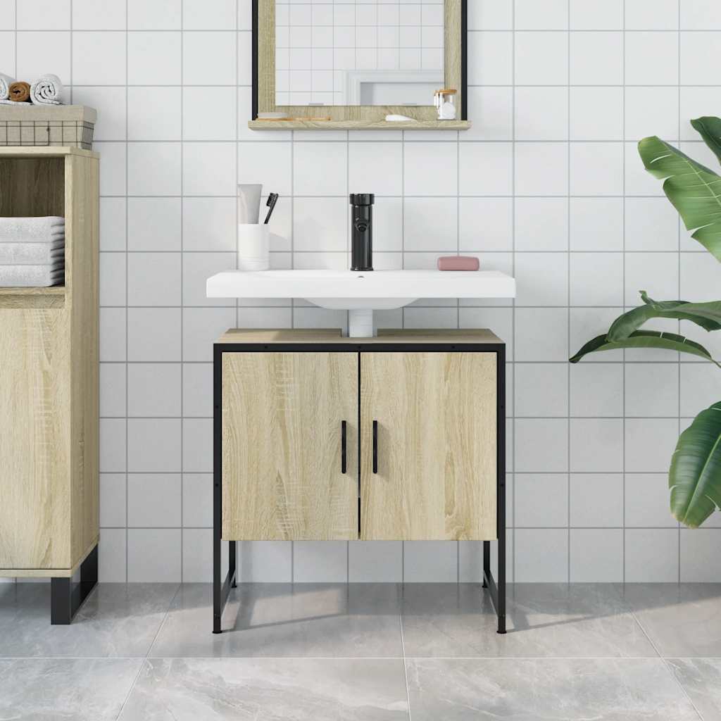 Vidaxl Waschbeckenunterschrank, Sonoma-Eiche, 60X33X60 Cm