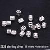 S925 Sterling Zilver Gepersonaliseerde Letterkralen voor Handgemaakte Gevlochten Touw Sieraden en Koppel Naam Accessoires.