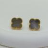 High Quality Titanium Steel Natural Mother-of-pearl Four-leaf Clover Earrings for Women 18K Fashion Premium Earrings