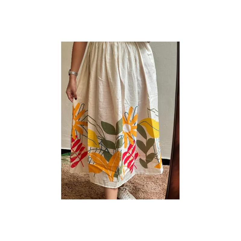 Royalica Women' Pure Cotton Maxi Midi Dress Western Dress For Women Elegant Floral Printed Long Dresses Soft & Breath