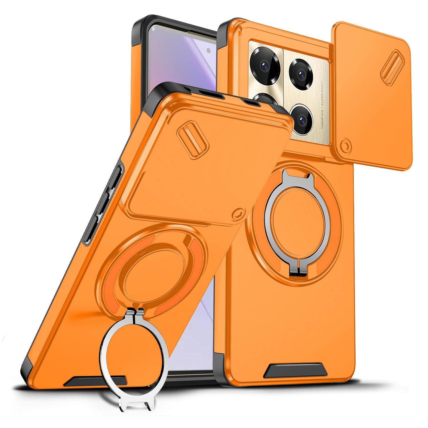 

For Infinix Note 40 Pro Plus Case, Magnetic Camera Cover Phone Case Cover with 360° Rotating Ring Holder for Infinix Note 40/Note 40 Pro Infinix Note 40 Pro 5G лимонно-жовтий колір