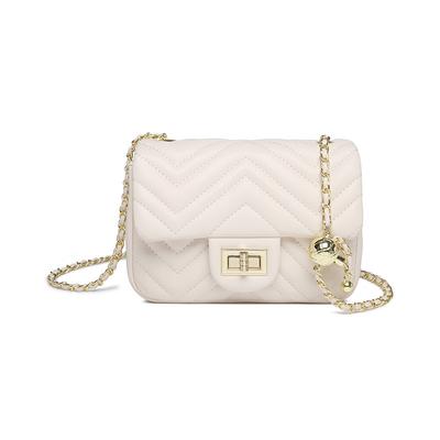 Bolsa Feminina Losango Diamante Verão Bolsa de Corrente Tendência Pequena Dourada Planta Moda Ombro Único Transversal Pequena Quadrada