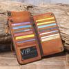Vintage Genuine Leather Multifunctional Clutch: Top Layer Cowhide Unisex Long Wallet & Card Holder