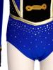 Children‘s Circus Themed Leotard Sparkly Rhinestones Long Sleeve Tassel Shoulder Pads Contrast Color Bodysuit for Stage Performance